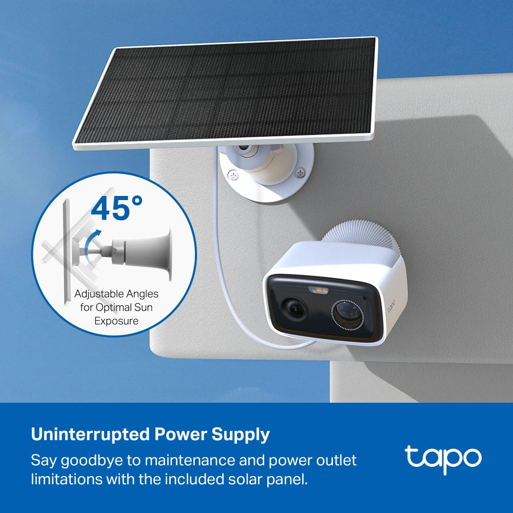 Tapo C400 KIT Solar-Powered Security Camera Kit – 1080p Wire-Free Outdoor Smart Camera with AI Person Detection, Color Night Vision & Up to 180-Day Battery Backup