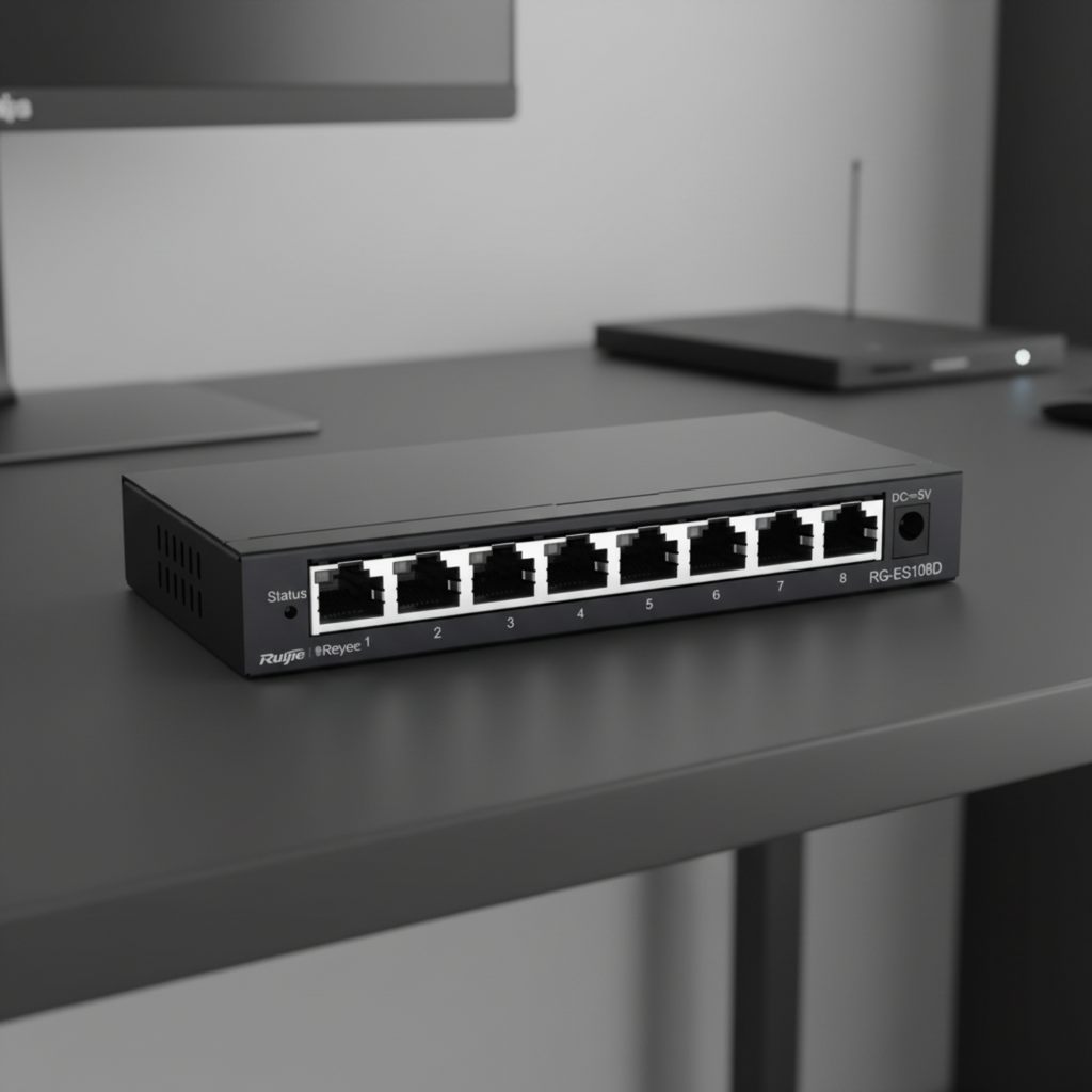 Reyee by Ruijie RG-ES108D 8-port 10/100Mbps unmanaged desktop switch
