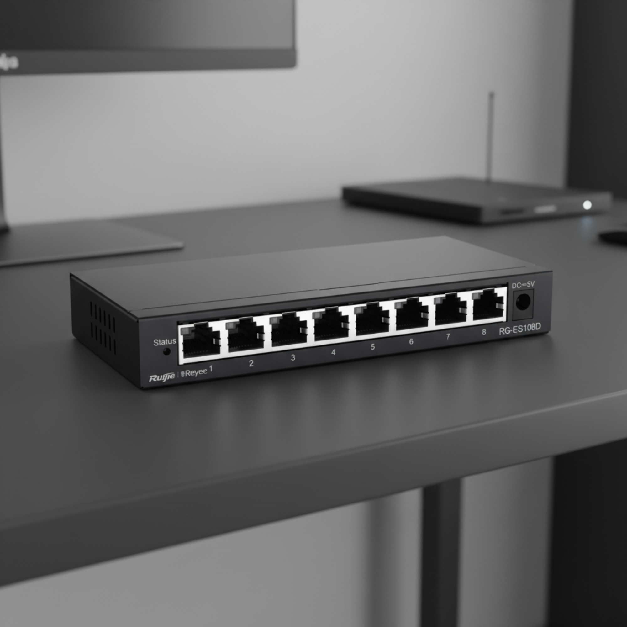 Reyee by Ruijie RG-ES108D 8-port 10/100Mbps unmanaged desktop switch