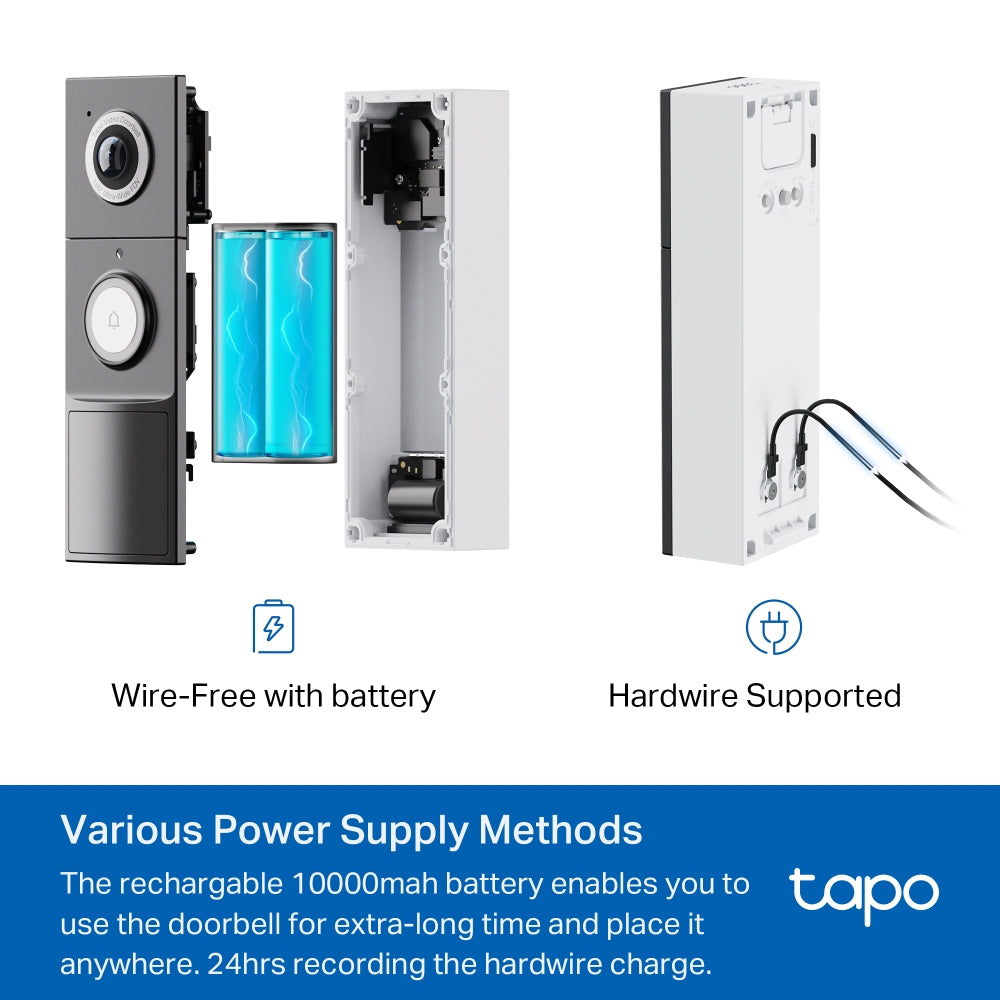 Tapo D235 Video Doorbell Camera – Smart Wi-Fi Doorbell with 2K Video, Motion Detection & App Alerts