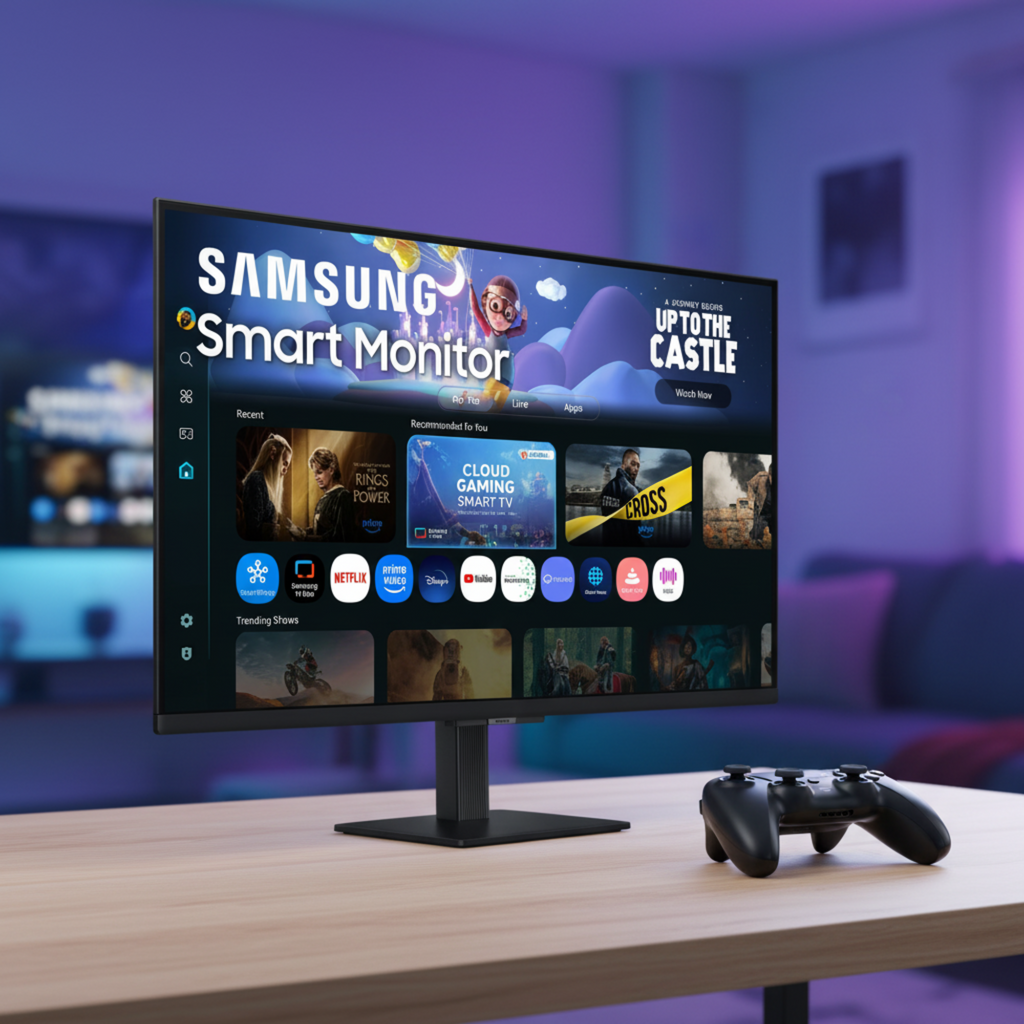 Samsung M5 M50F 27-inch Smart Monitor Tizen OS FHD streaming display
