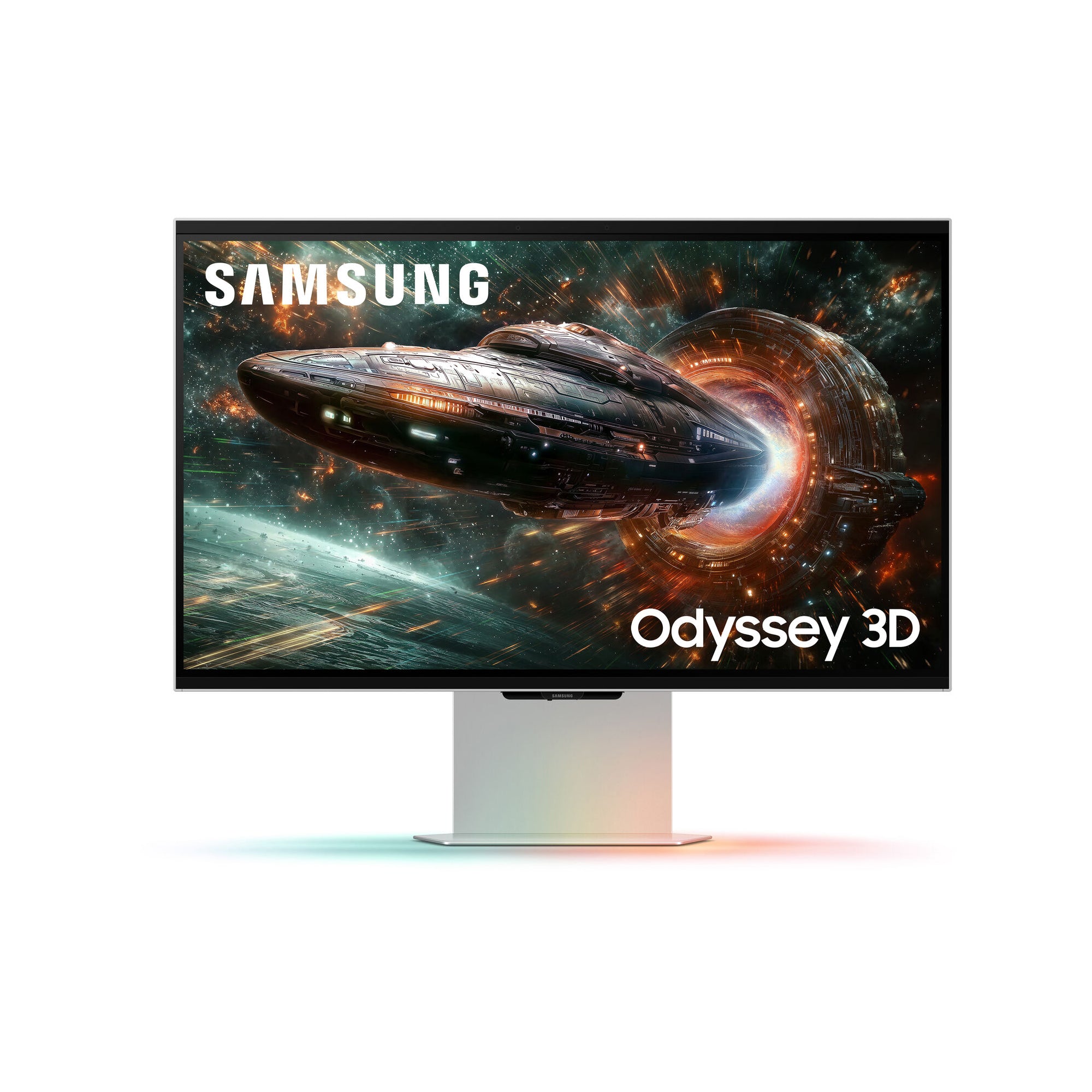 Samsung Odyssey 3D G90XF 27-Inch 4K IPS 165Hz HDR10+ Gaming Monitor 1ms G-Sync Compatible FreeSync Premium Spatial Gaming Display Mercury Silver
