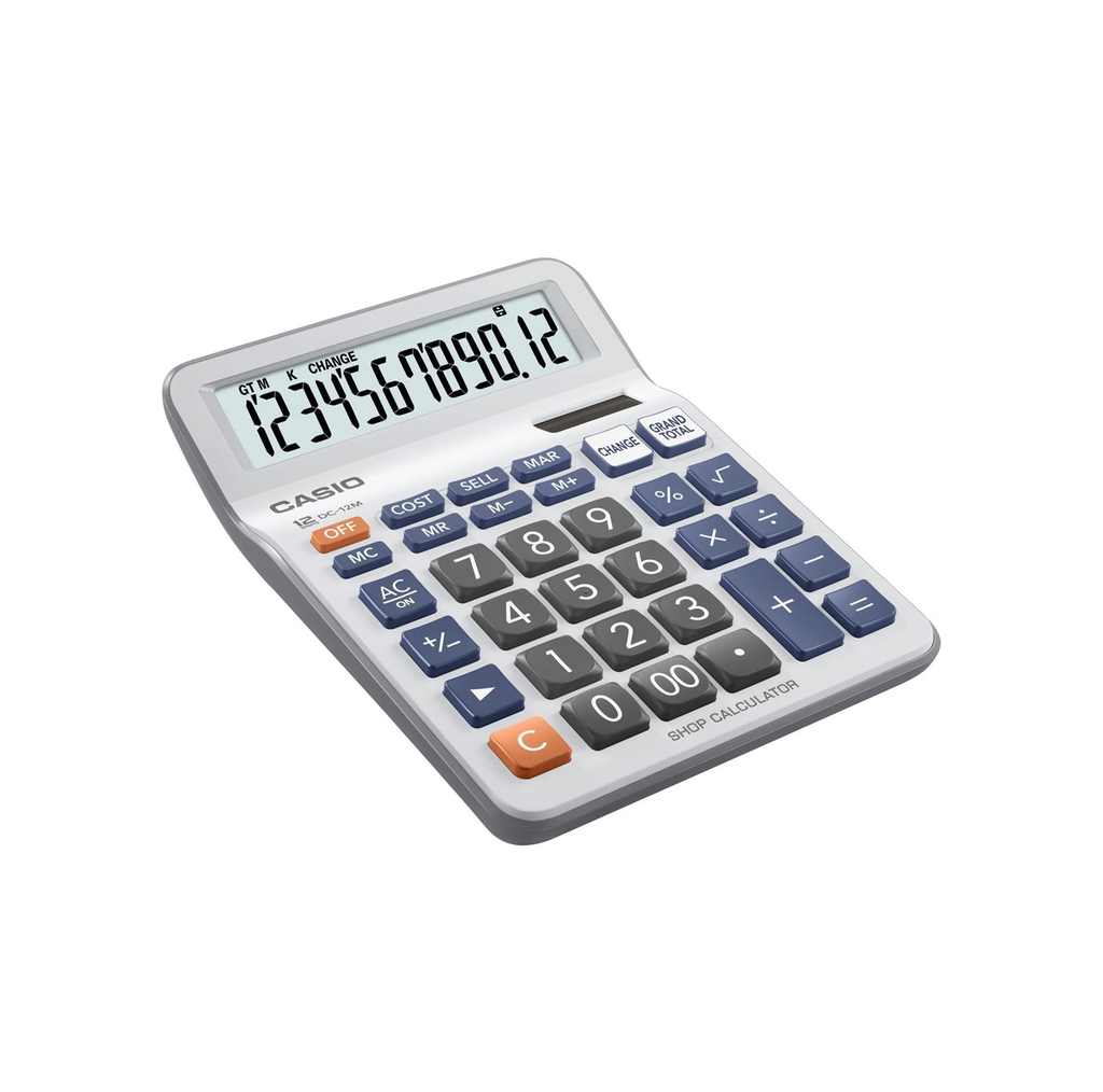 Casio DC-12M 12-Digit Shop Desk Calculator Change Function Cost Sell Margin GT