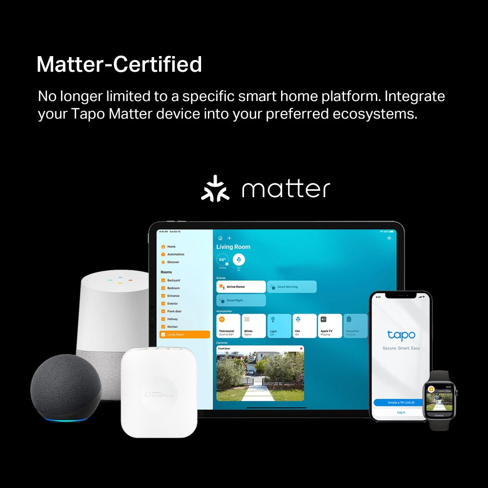 Tapo P400M Smart WiFi Outdoor Plug – Waterproof Smart Power Outlet with App & Voice Control