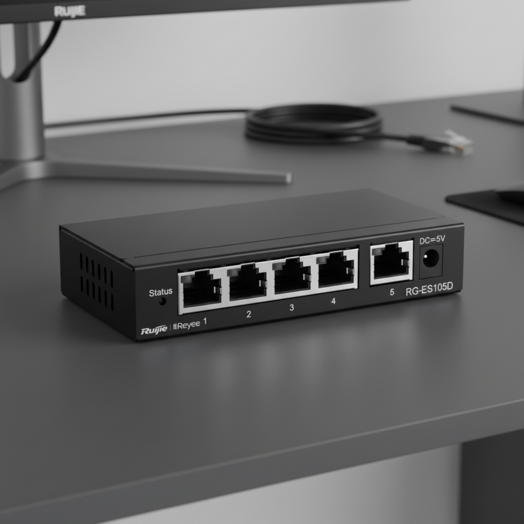 Reyee by Ruijie RG-ES105D 5-port 10/100Mbps unmanaged desktop switch