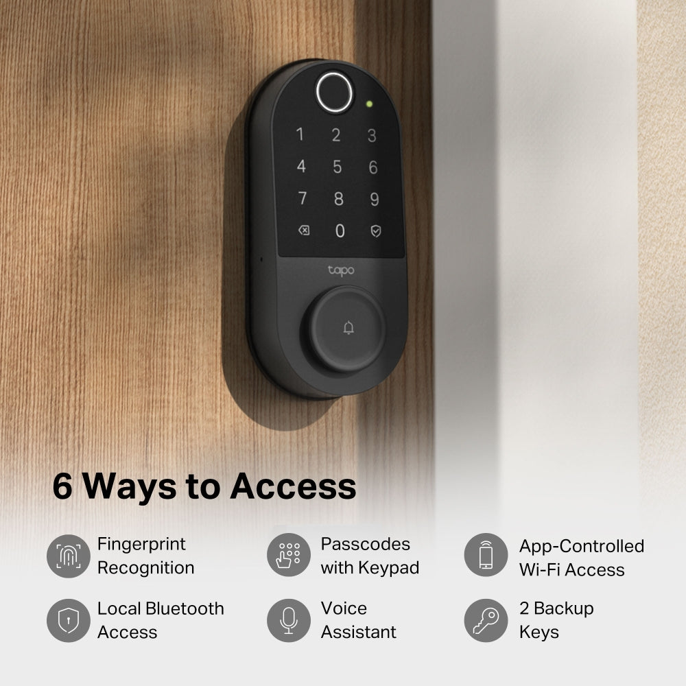 Tapo DL110 Smart Wi-Fi Door Lock – Keyless Entry Smart Lock with App & Remote Control