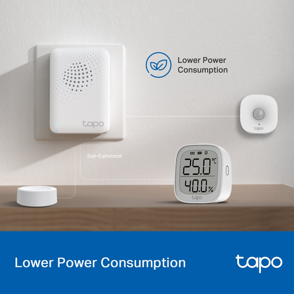 Tapo H100 Smart Hub with Chime – Smart Home Hub for Sensors, Alerts & Doorbell Notifications