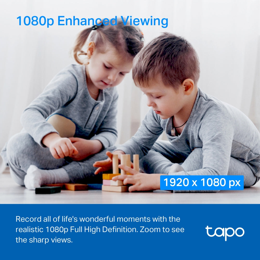 Tapo C200 Pan/Tilt Home Security Wi-Fi Camera – 1080p Smart Indoor Camera with 360° Coverage, Motion Tracking, Night Vision & Two-Way Audio