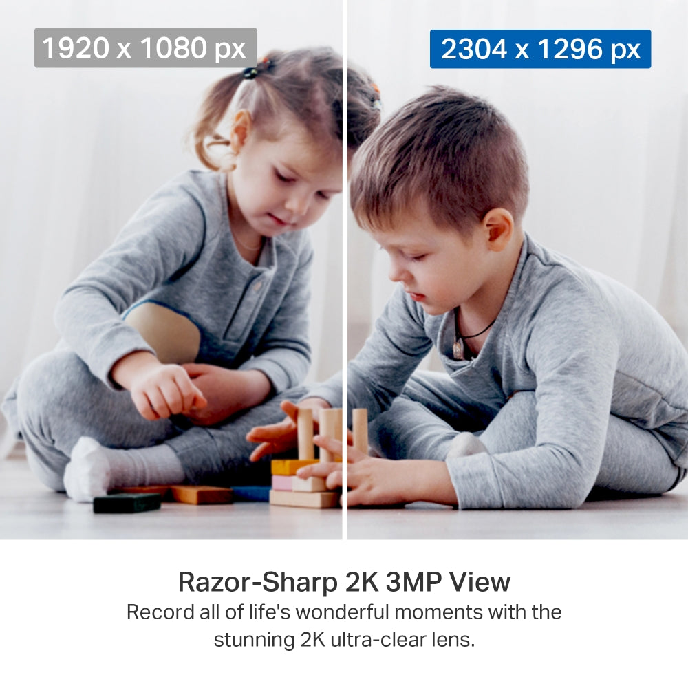 Tapo C211 Pan/Tilt Home Security Wi-Fi Camera – 2K 3MP Smart Indoor Camera with 360° View, Motion Tracking, Night Vision & Privacy Zone
