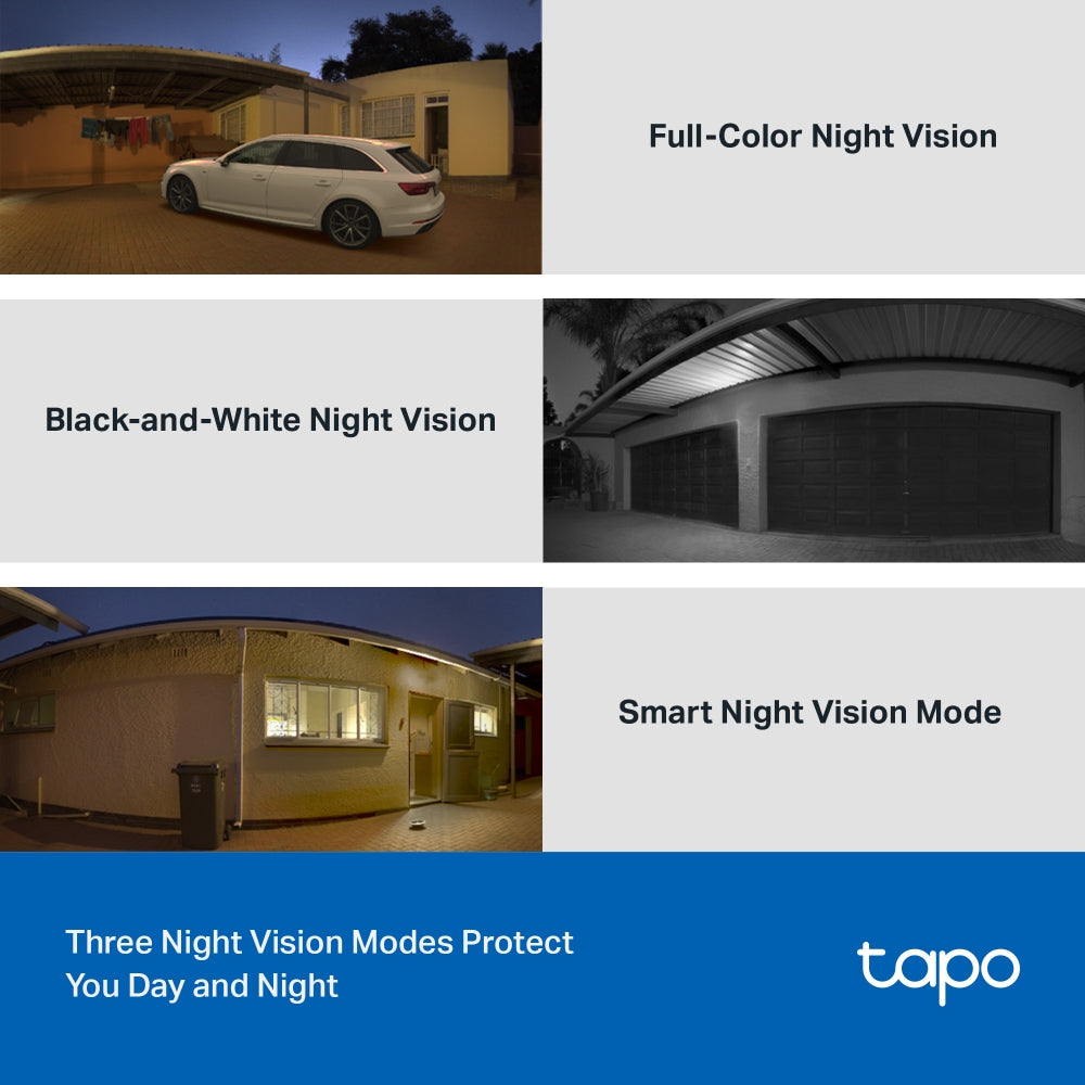 Tapo TC41 Outdoor Pan/Tilt Security WiFi Camera – 360° Smart WiFi Surveillance Camera with Motion Tracking & Night Vision