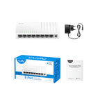 CUDY FS108D 8-Port 10/100 Mbps Unmanaged Switch – Fast Ethernet Plug & Play LAN Switch for Home & Office Network Expansion