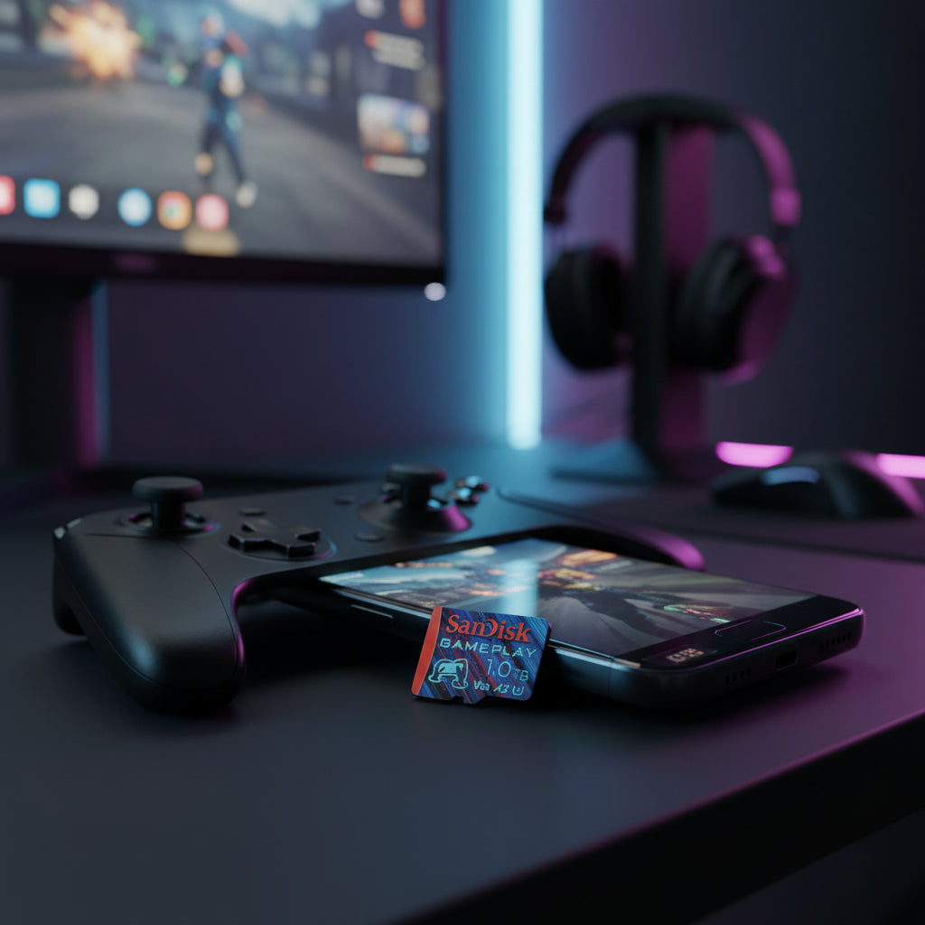 SanDisk GamePlay microSD card for Nintendo Switch and handheld gaming.

128GB 256GB 512GB 1TB