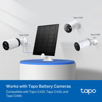 Tapo A200 Solar Panel – 4.5W Non-Stop Solar Charging for Tapo Battery Cameras with 360° Adjustable Mount & IP65 Weatherproof Design