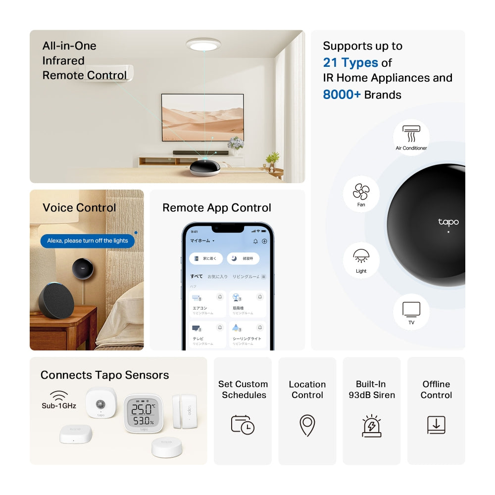 Tapo H110 Smart IR & IoT Hub – Universal Smart Home Hub with IR Remote Control