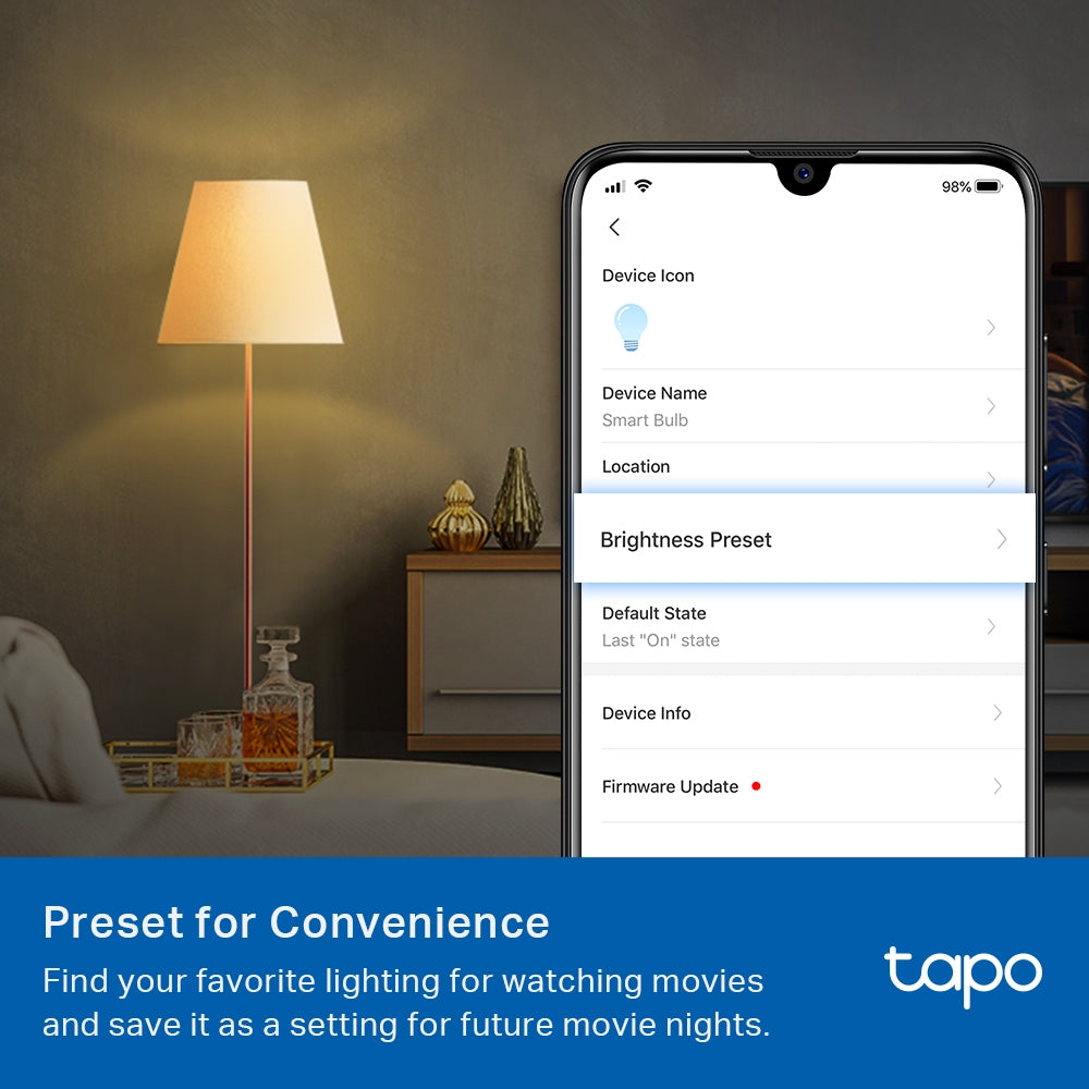 Tapo L510E Smart Wi-Fi Light Bulb – Dimmable LED Bulb with App & Voice Control