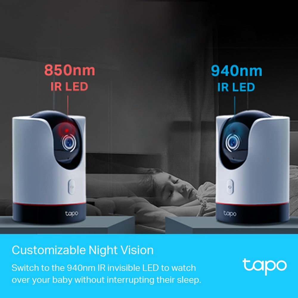 Tapo C225 Pan/Tilt AI Home Security Wi-Fi Camera – 2K QHD Smart Indoor Camera with Privacy Shield, Motion Tracking, Color Night Vision & Apple HomeKit Support
