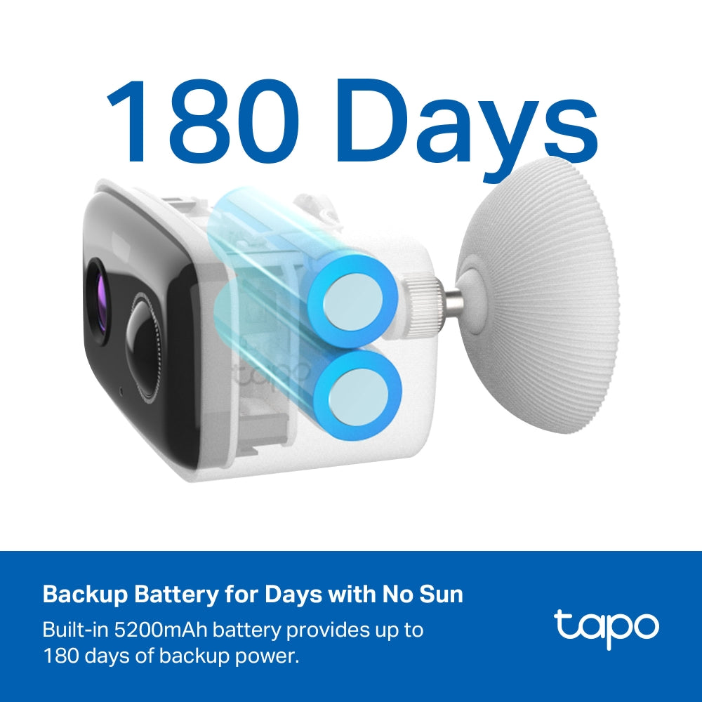Tapo C400 KIT Solar-Powered Security Camera Kit – 1080p Wire-Free Outdoor Smart Camera with AI Person Detection, Color Night Vision & Up to 180-Day Battery Backup