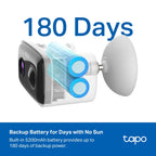 Tapo C400 KIT Solar-Powered Security Camera Kit – 1080p Wire-Free Outdoor Smart Camera with AI Person Detection, Color Night Vision & Up to 180-Day Battery Backup