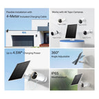 Tapo A202 Solar Panel – 4.5W Weatherproof Solar Charger for Tapo Battery Cameras with USB-C & Adjustable Mount