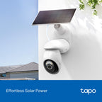 Tapo C660 KIT Solar-Powered Pan/Tilt Security Camera – 4K Wi-Fi Outdoor Smart Camera with AI Tracking & Solar Charging