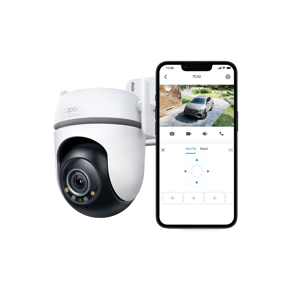 Tapo TC42 Outdoor Pan/Tilt Security Wi-Fi Camera – 360° Smart WiFi Surveillance Camera with Motion Tracking & Night Vision
