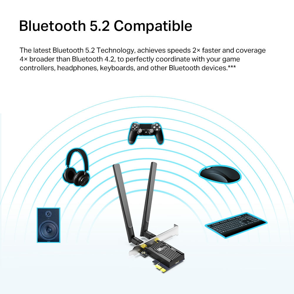 TP-Link Archer TX20E AX1800 Wi-Fi 6 Bluetooth 5.2 PCIe Adapter