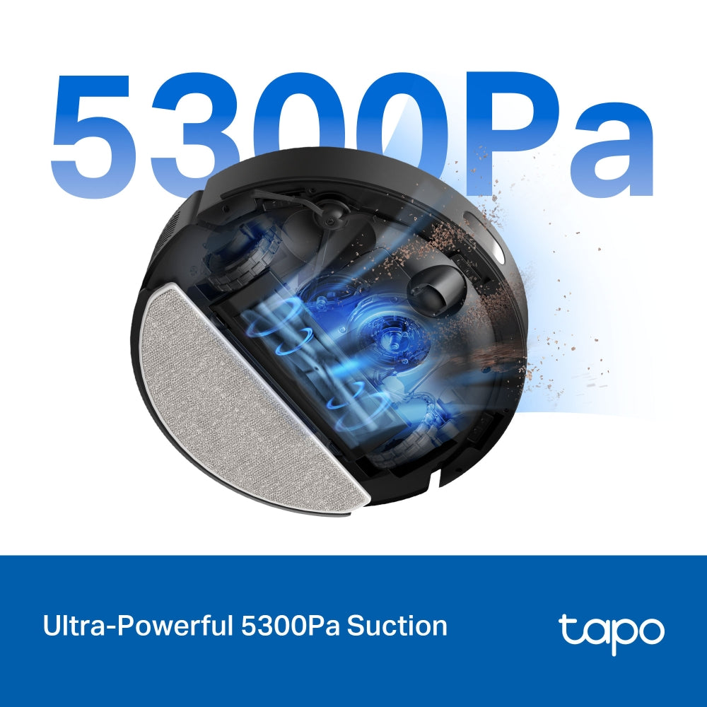 Tapo RV30 Max Plus Robot Vacuum & Mop – 5300Pa Hyper Suction with Smart Auto-Empty Dock