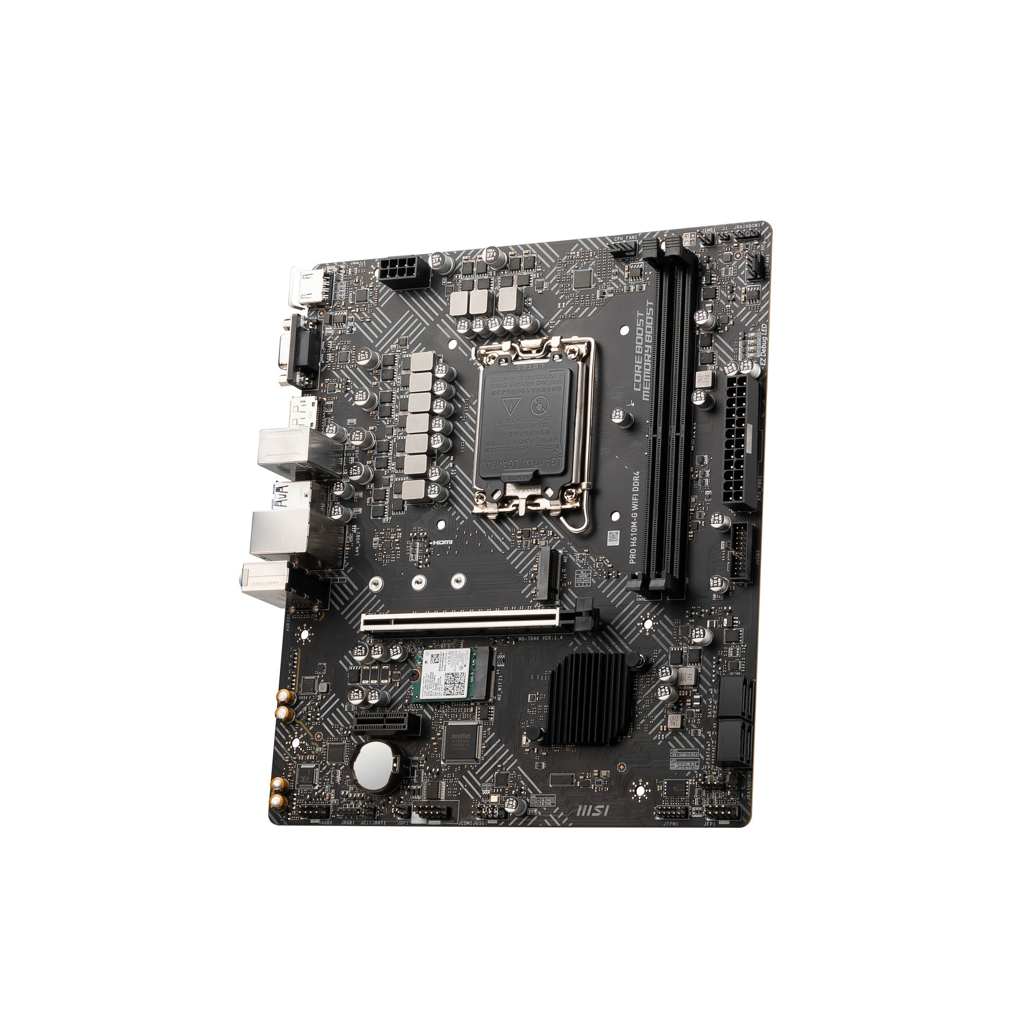 MSI PRO H610M-G WiFi DDR4 Micro-ATX Motherboard
