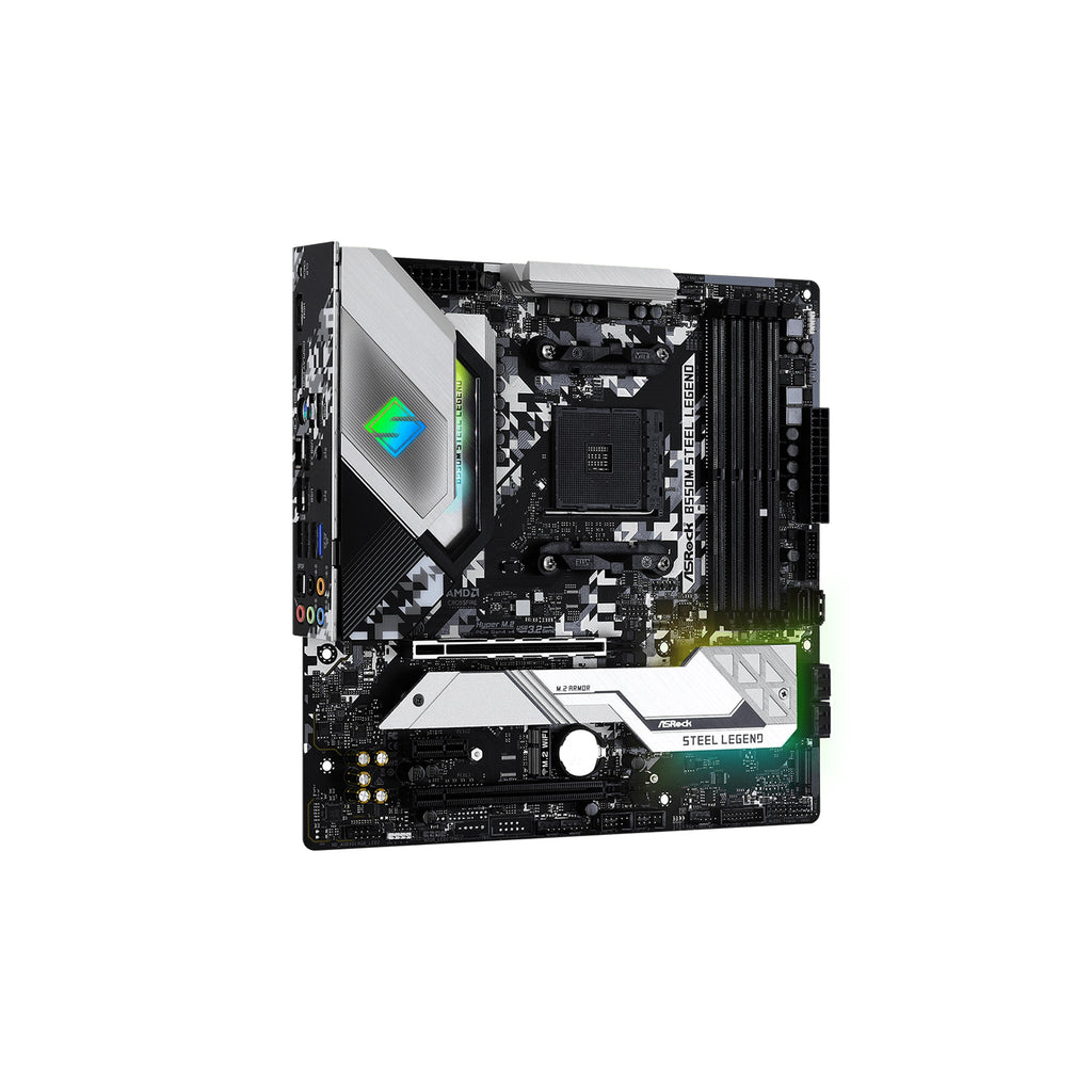 ASRock B550M Steel Legend Micro-ATX Motherboard AMD AM4 DDR4 PCIe 4.0 Gaming PC Board