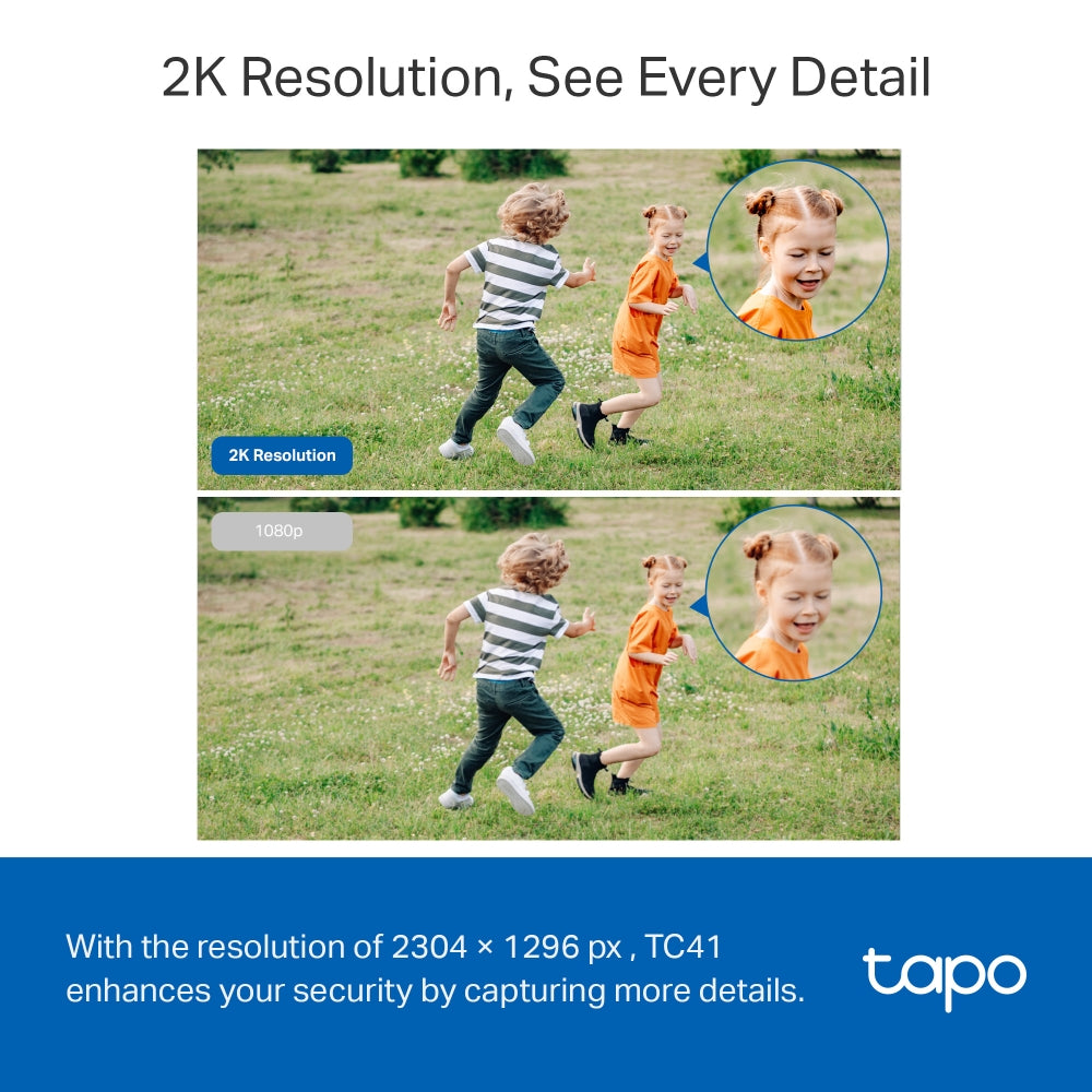 Tapo TC41 Outdoor Pan/Tilt Security WiFi Camera – 360° Smart WiFi Surveillance Camera with Motion Tracking & Night Vision