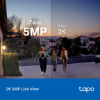 Tapo D130 Smart Wired Video Doorbell – 2K 5MP Ultra-Wide 180° View Door Camera with Color Night Vision, AI Detection & IP65 Weatherproof Design