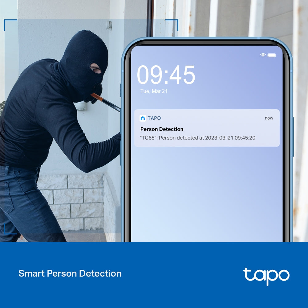 Tapo TC65 Outdoor Security Wi-Fi Camera – Waterproof 2K Smart WiFi Surveillance Camera with Motion Detection