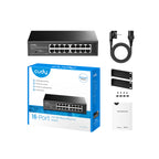 CUDY FS1016 16-Port 10/100 Mbps Ethernet Switch – Rackmount Fast Ethernet Unmanaged Switch for Office, CCTV & Network Expansion