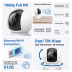 Tapo C202 Pan/Tilt Home Security Camera – WiFi Indoor Surveillance Camera with Motion Tracking & App Control