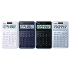 Casio JW-200SC Stylish 12-Digit Desk Calculator Metal Faceplate Adjustable Tilt Solar & Battery Currency Exchange Tax GT