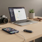 SanDisk Phone Drive for iPhone Lightning flash drive close-up