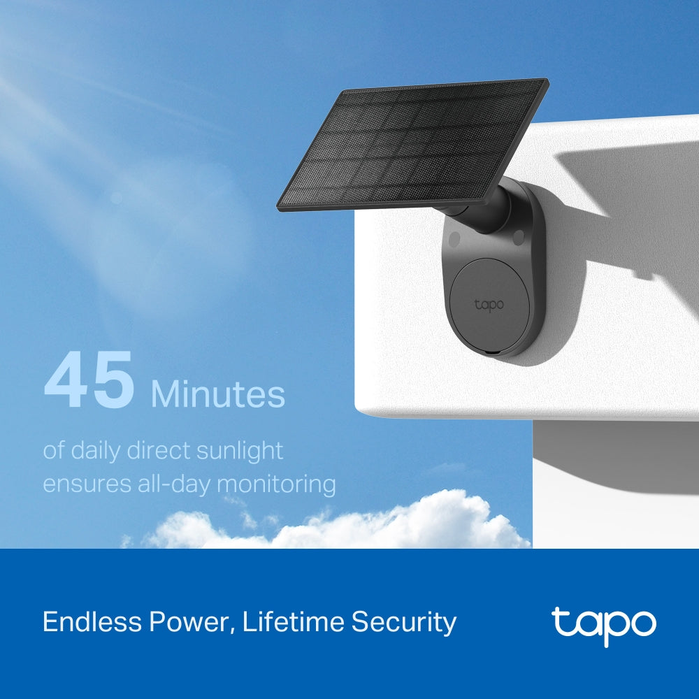 Tapo C411 KIT Solar-Powered Security Camera Kit – 2K Smart Wireless Outdoor Camera with AI Detection, Color Night Vision & Wire-Free Installation