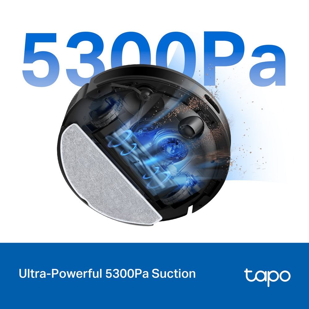 Tapo RV20 Max Plus Robot Vacuum & Mop – 5300Pa Suction with MagSlim™ LiDAR Navigation & Auto-Empty Dock