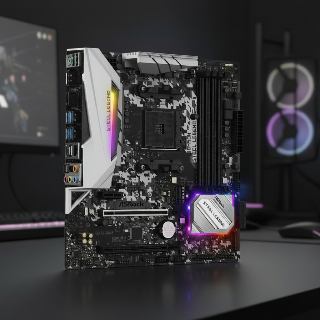ASRock B450M Steel Legend Micro-ATX motherboard AMD AM4 DDR4 gaming motherboard