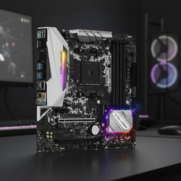 ASRock B450M Steel Legend Micro-ATX motherboard AMD AM4 DDR4 gaming motherboard