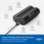 Tapo A100 Battery Pack – 6700mAh Rechargeable Battery for Tapo Wire-Free Cameras & Video Doorbells