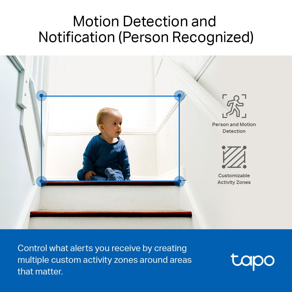 Tapo C110 Home Security Wi-Fi Camera – 3MP Smart Indoor Camera with Motion Detection, Night Vision up to 40 ft