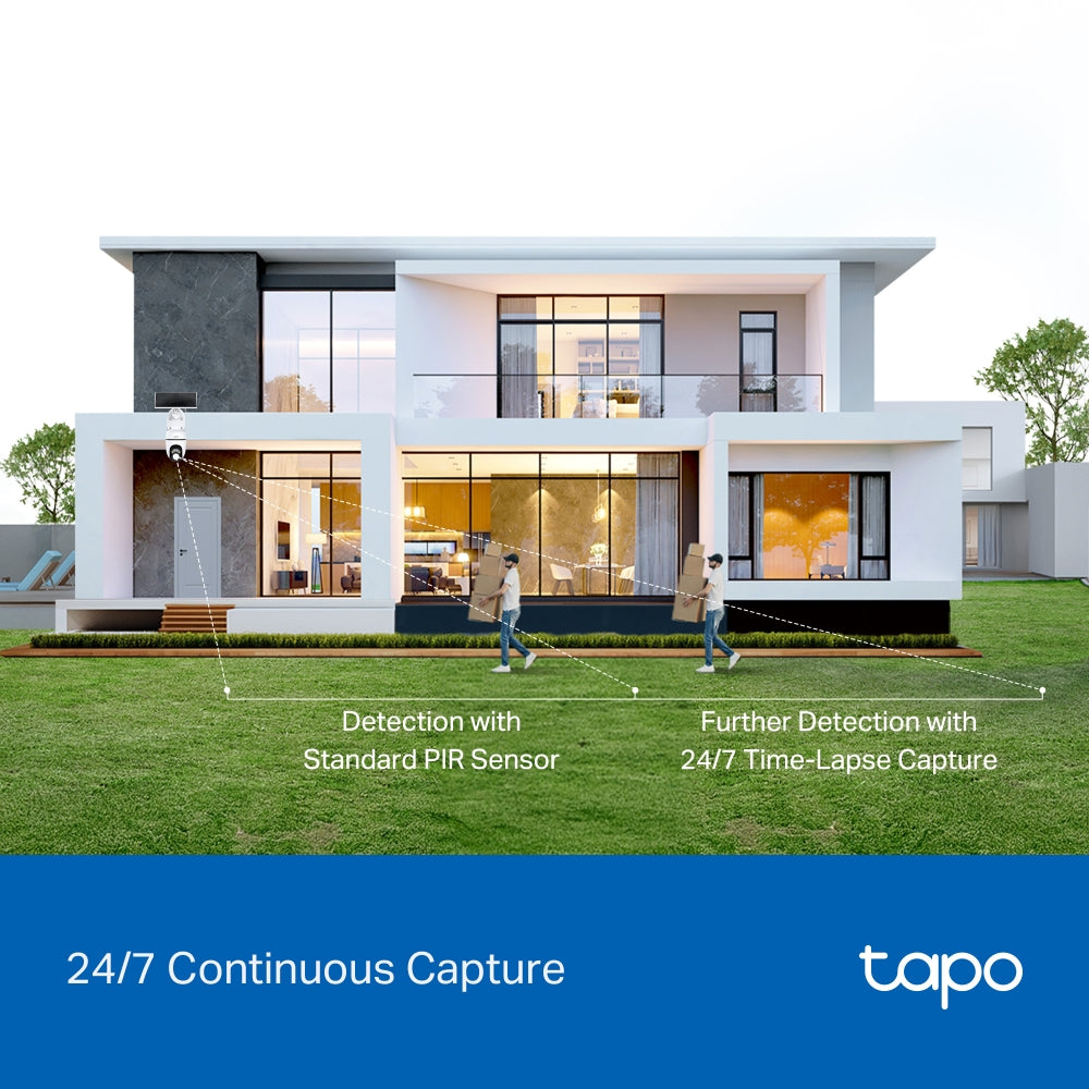 Tapo C630 KIT Solar-Powered Pan/Tilt Security Camera – 3K Wi-Fi Outdoor Smart Camera with AI Tracking & Solar Charging