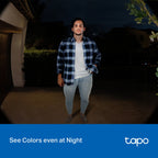 Tapo D130 Smart Wired Video Doorbell – 2K 5MP Ultra-Wide 180° View Door Camera with Color Night Vision, AI Detection & IP65 Weatherproof Design