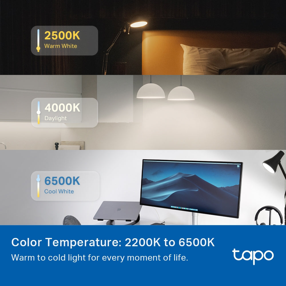 Tapo L535E Smart WiFi Light Bulb – Multicolor RGB Dimmable LED Bulb with App & Voice Control