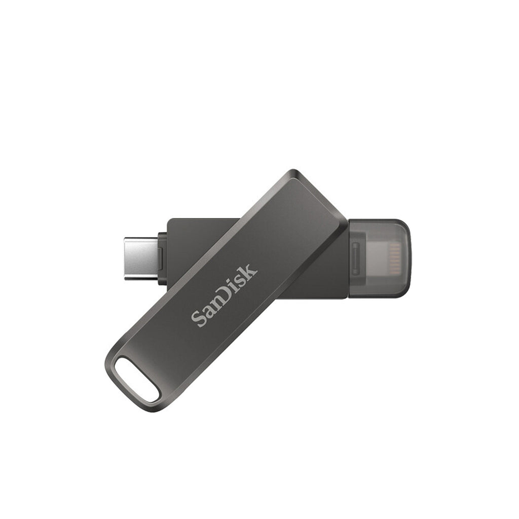 SANDISK® iXpand Flash Drive Luxe – Dual Lightning & USB Type-C Flash Drive for iPhone, iPad, MacBook & Fast Photo Video Backup