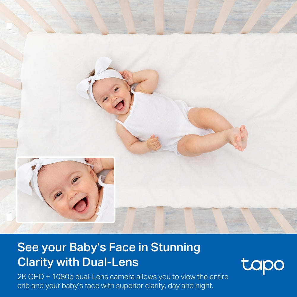 Tapo C840 Dual-Lens Smart Baby Camera – 2K Wi-Fi Baby Monitor with Motion Tracking & Night Vision