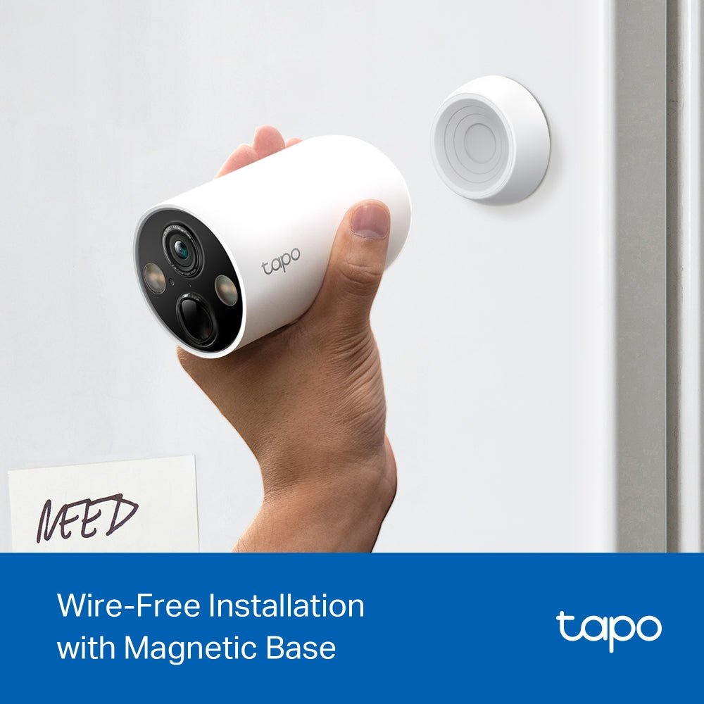 Tapo C425 Smart Wire-Free Security Camera – 2K QHD Battery Outdoor Wi-Fi Camera with AI Detection, Color Night Vision & Solar Support
