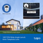Tapo C545D Outdoor Dual-Lens Pan/Tilt Security Camera – 2K Smart Wi-Fi Camera with AI Tracking & Dual View Monitoring