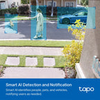 Tapo C420S1 Smart Wire-Free Security Camera System – 2K QHD Battery-Powered Outdoor Camera with Color Night Vision & AI Detection